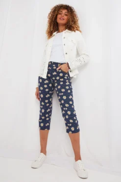 Joe Browns Cropped-Hose Punkten Und Gänseblümchenprint