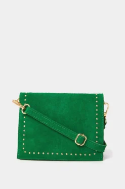 Joe Browns Umhängetasche Aus Veloursleder, Grün