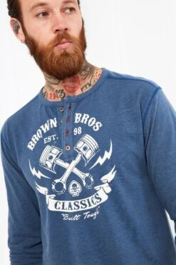 Joe Browns Rev The Engine Henley-T-Shirt -Angebote Stil Welt Store K59485s4