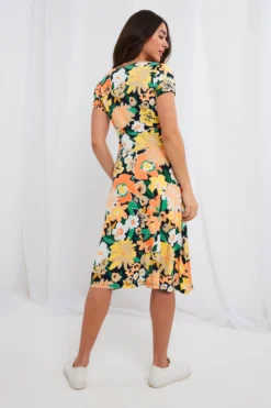 Joe Browns Jersey-Kleid Mit Abstraktem Blumenmuster -Angebote Stil Welt Store K62503s4 scaled