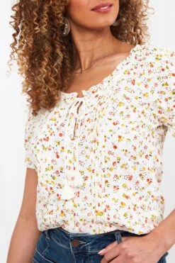 Joe Browns Bedruckte Bluse Mit Lochstickerei -Angebote Stil Welt Store K62526s5