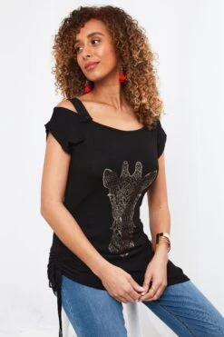 Joe Browns Top Mit Geometrischer Giraffengrafik