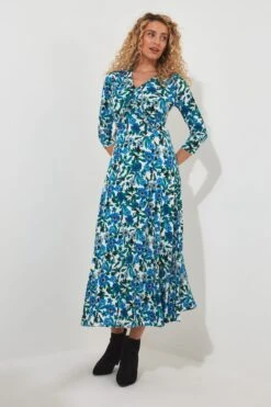 Joe Browns Geblümtes Jersey-Kleid Mit V-Ausschnitt