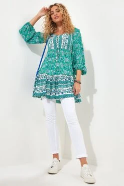 Joe Browns Minikleid Mit Gemusterter Bordüre Und Bindeband In Der Taille -Angebote Stil Welt Store N25339s4