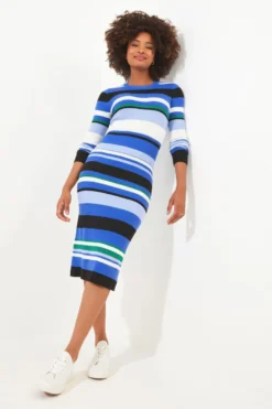 Joe Browns Gestreiftes Midikleid Aus Rippstrick -Angebote Stil Welt Store N25367s3 scaled