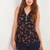 Joe Browns Top Mit Floraler Spitze Und Reißverschluss