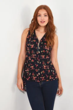 Joe Browns Top Mit Floraler Spitze Und Reißverschluss