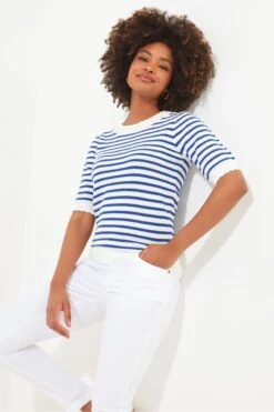 Joe Browns Rundhalspullover Mit Marinestreifen