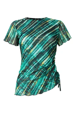 Joe Browns Gestreiftes, Kurzärmeliges Netzstofftop -Angebote Stil Welt Store N76371s5 scaled