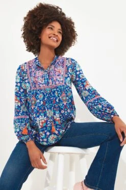 Joe Browns Boutique Geblümtes Oberteil Mit Bindeband -Angebote Stil Welt Store N76374s4