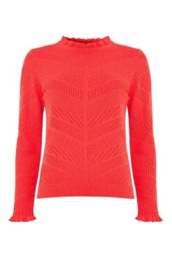 Joe Browns Pointelle-Pullover Mit Gekräuseltem Ausschnitt -Angebote Stil Welt Store N76377s5