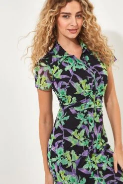 Joe Browns Tropisch Geblümtes, Figurbetontes Midikleid -Angebote Stil Welt Store N76386s4