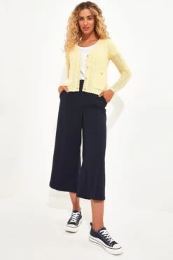 Joe Browns Strickjacke Mit Bogenkanten Und V-Ausschnitt, Zitronengelb -Angebote Stil Welt Store N76389s3