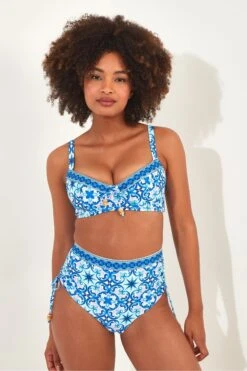 Joe Browns Bikinihose Aus Recyclingmaterial Mit Hohem Bund Und Kachelmuster -Angebote Stil Welt Store N76401s3