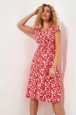 Joe Browns Florales Crinkle-Kleid Mit Gürtel