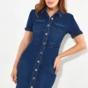 Joe Browns Bodycon-Denimkleid Mit Knopfleiste