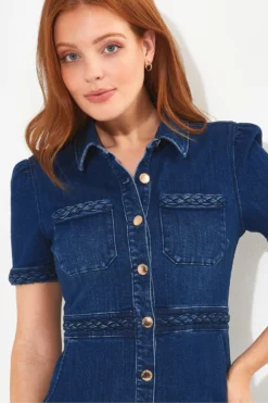 Joe Browns Bodycon-Denimkleid Mit Knopfleiste -Angebote Stil Welt Store N76413s4 scaled