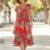 Joe Browns Kleid Mit Volantsaum Und Rosenprint