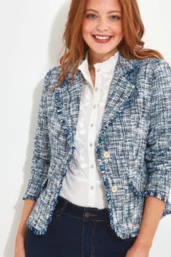 Joe Browns Kurze Tweedjacke Mit Fransen -Angebote Stil Welt Store N76459s5 scaled