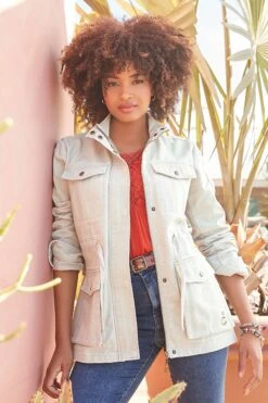 Joe Browns Boutique Vintage Festival-Jacke Im Utility-Look Mit Stickerei