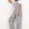 Joe Browns Geblümter Jersey Overall In Kurzgröße, Schwarzweiß