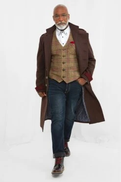 Joe Browns Langer, Zweireihiger Trenchcoat Im Military-Stil