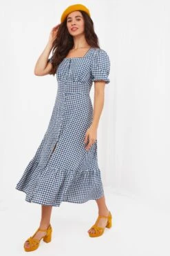 Joe Browns Charlotte Kleid Mit Vichykaros -Angebote Stil Welt Store Q36406s3