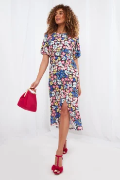 Joe Browns Perfect Pansy Midikleid -Angebote Stil Welt Store Q39530s3 scaled