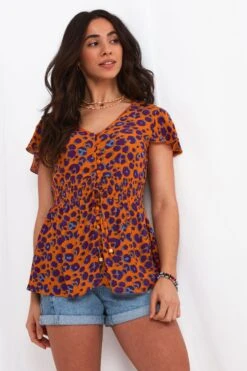 Joe Browns Lana Bluse Mit Tierfellmuster -Angebote Stil Welt Store Q40706s3