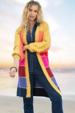 Joe Browns Ibiza Gestreifte Strickjacke, Mehrfarbig -Angebote Stil Welt Store Q78741s3